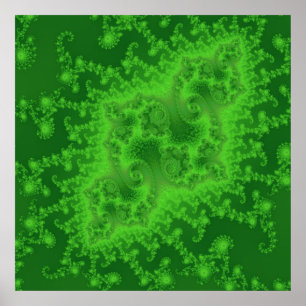 Electric Green Jellyfish Poster
