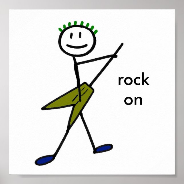 Electric Guitar Boy Poster (Vorne)