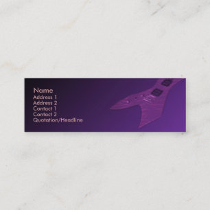 Electric Guitar Business Card Mini Visitenkarte
