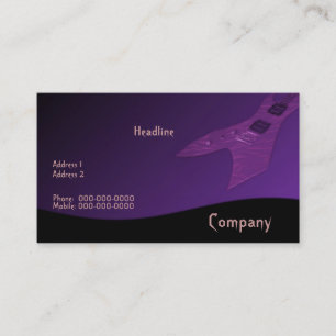 Electric Guitar Business Card Visitenkarte