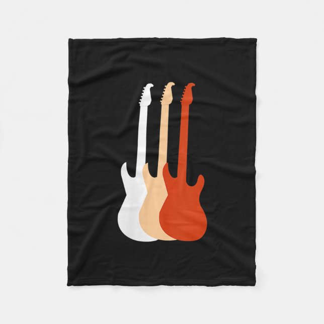 Electric Guitar - Guitar Player Music Fleecedecke (Vorderseite)