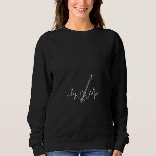 Electric Guitar Heartbeat Cool für Gitarrist Sweatshirt