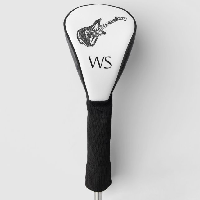 Electric Guitar Monogram Golf Head Cover Headcover (Vorderseite)