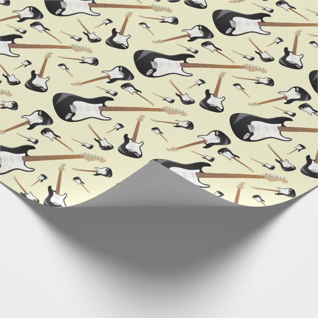 Electric Guitar Musician Music Teacher Geschenkpapier (Ecke)