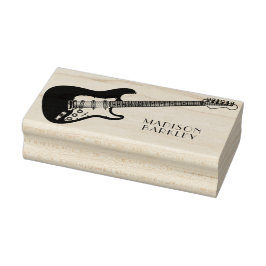 Electric Guitar Musician Music Teacher Gummistempel