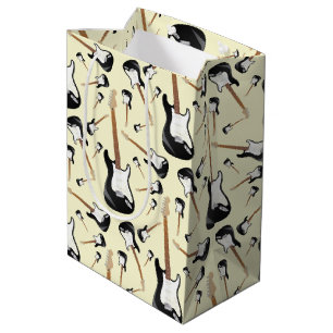 Electric Guitar Musician Music Teacher Mittlere Geschenktüte