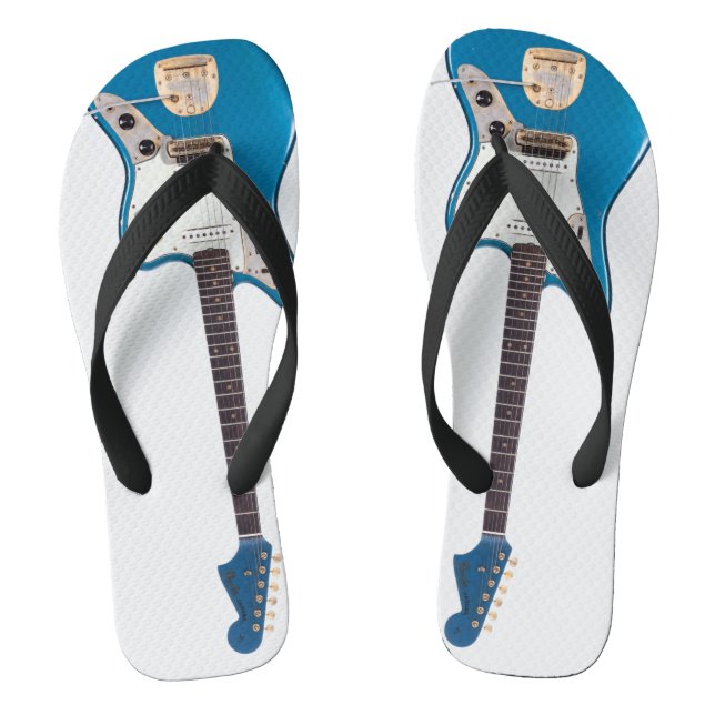 Electric Guitar Rock Band Music Air Beach Party Flip Flops (Fußbett)