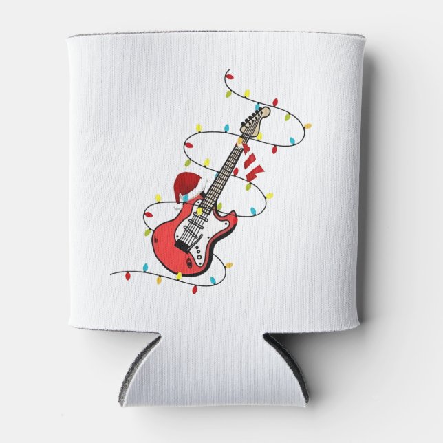Electric Guitar Santa Claus Music Christmas Lover Dosenkühler (Vorderseite)