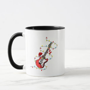 Electric Guitar Santa Claus Music Christmas Lover Tasse