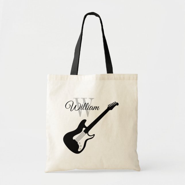 Electric guitar tote bag for teacher and student tragetasche (Vorne)