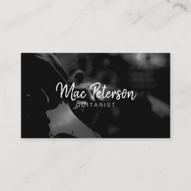 Electric Guitarist Musician Visitenkarte (Vorderseite)