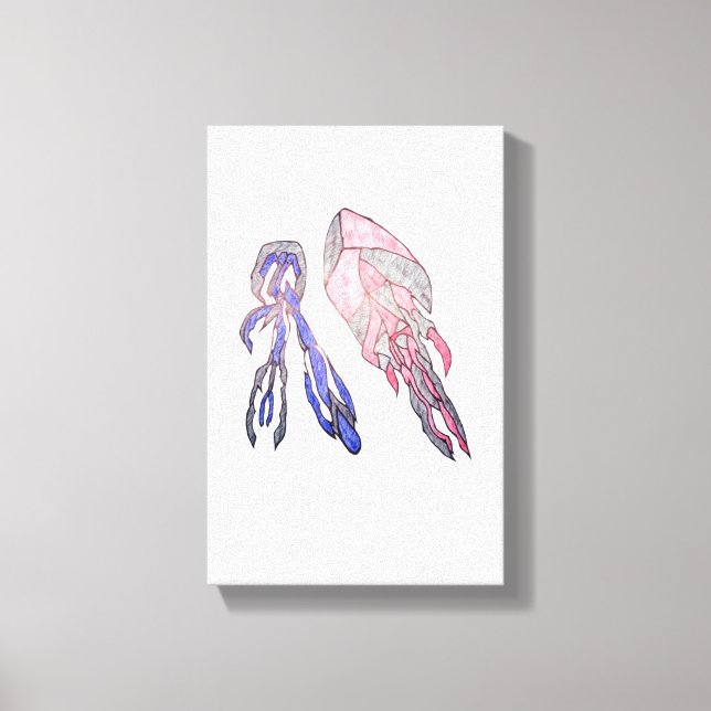 Electric Harmony Colorful Abstract Canvas Leinwanddruck (Vorderseite)