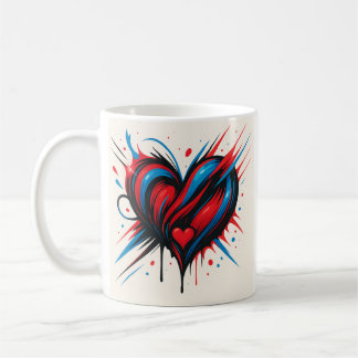 "Electric Heart Tasse - Sip with Passion"