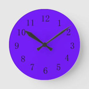 Electric Indigo Blue Kitchen Wall Clock Runde Wanduhr
