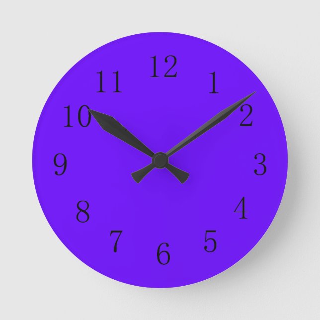 Electric Indigo Blue Kitchen Wall Clock Runde Wanduhr (Vorderseite)