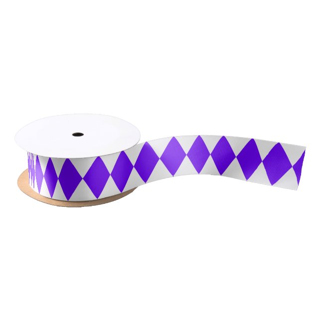 Electric Indigo Harlequin Satinband (Spule)