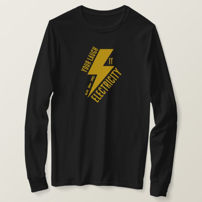 Electric Laugh Lightning Bolt Art T-Shirt (Design vorne)