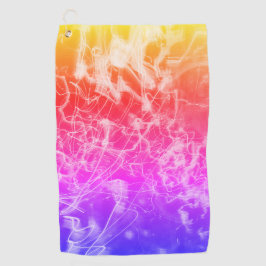 Electric Light Lines Gradient Abstract Modern. Golfhandtuch