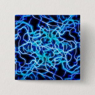 Electric Neon Blue Tesla Coil Lightning Button