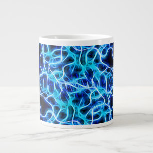 Electric Neon Blue Tesla Coil Lightning Jumbo-Tasse