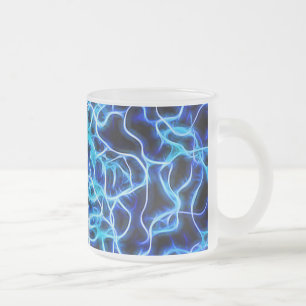 Electric Neon Blue Tesla Coil Lightning Mattglastasse