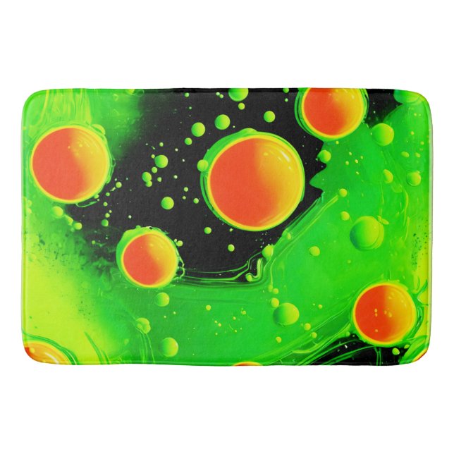 Electric Neon Bubble Dance Badematte (Vorderseite)
