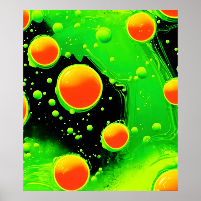 Electric Neon Bubble Dance Poster (Vorne)