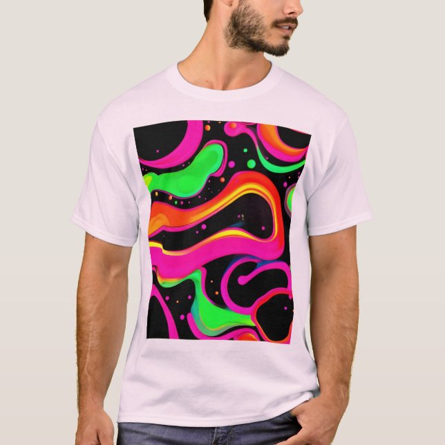 Electric Neon Liquid Spritzer T-Shirt (Vorderseite)
