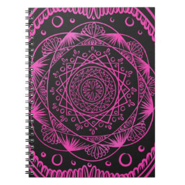 Electric Pink Mandala Notebook Notizblock