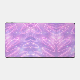 Electric pink neon scribbles AI art  Schreibtischunterlage