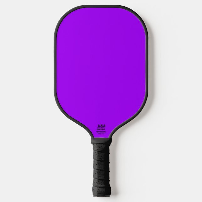 Electric Psychedelic Lila Solid Color Pickleball Schläger (Vorderseite)