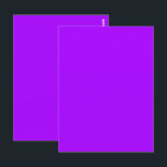 Electric Psychedelic Lila Solid Color Postkarte<br><div class="desc">Postcard Postal Grußkarten Postkarte gedruckt mit Electric Psychedelic Lila Solid Color Artwork Design Illustration von TheFabricSeal unter Zazzle.com #Zazzle Made https://www.zazzle.com/store/thefabricseal. Psychedelisch Lila ist eine kühne und lebendige Farbe, die ein Gefühl von Geheimnis, Kreativität und Individualität ausstrahlt. Als eine Farbe, die mit unkonventionellem Denken und künstlerischem Ausdruck assoziiert wird, symbolisiert...</div>