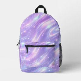 Electric purple neon patterns AI art Bedruckter Rucksack