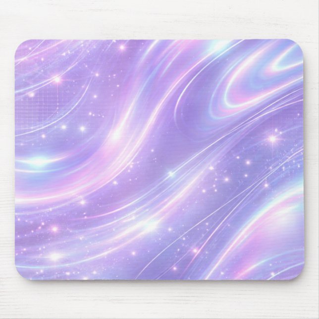 Electric purple neon patterns AI art  Mousepad (Vorne)