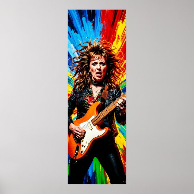 Electric Rock Fury in Color Burst Poster (Vorne)