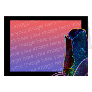 Electric Rosenknospe Floral Foto Card