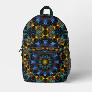 Electric Shaman Blue Mandala Lace Bedruckter Rucksack