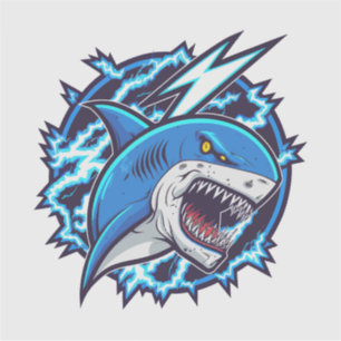 ELECTRIC SHARK AUFKLEBER