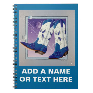 Electric Slide Cowboy Boots Notebook Notizblock