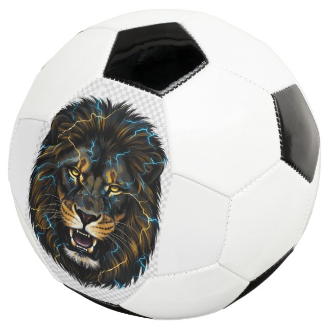 Electric Thunder Lion Soccer Ball (Dreiviertel)