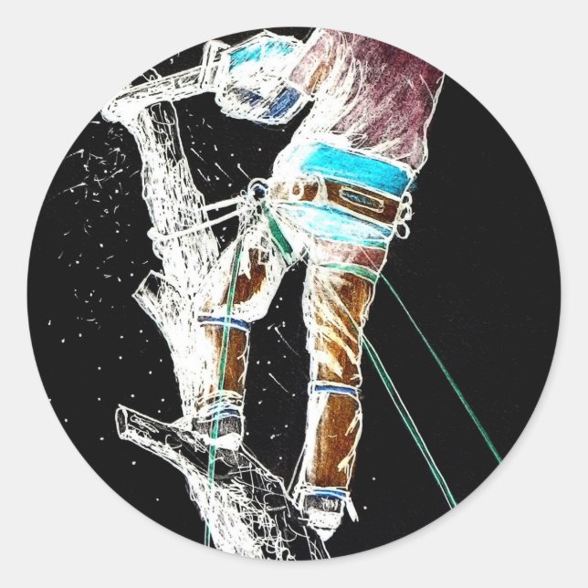 Electric Tree Surgeon Arborist Weihnachten präsent Runder Aufkleber (Vorderseite)