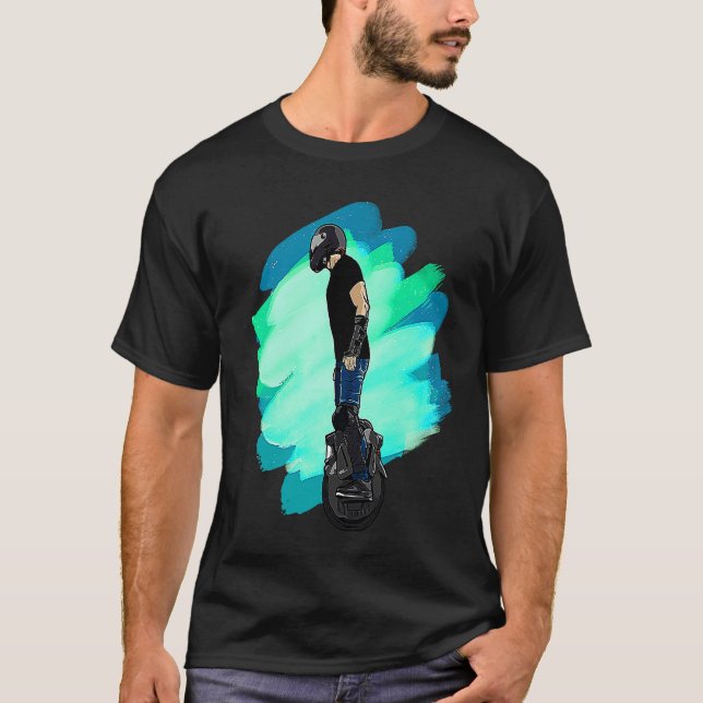 Electric Unicycle Stunt Biker T-Shirt (Vorderseite)