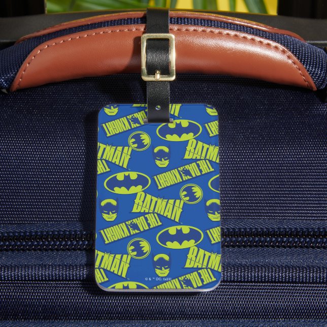 Electric Up Batman - Das dunkle Rittermuster Gepäckanhänger (Vorderseite Insitu 2)