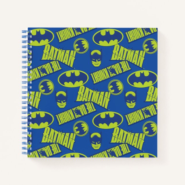 Electric Up Batman - Das dunkle Rittermuster Notizbuch (Vorderseite)