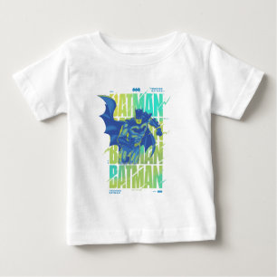 Electric Up Batman läuft durch Typografie Baby T-shirt