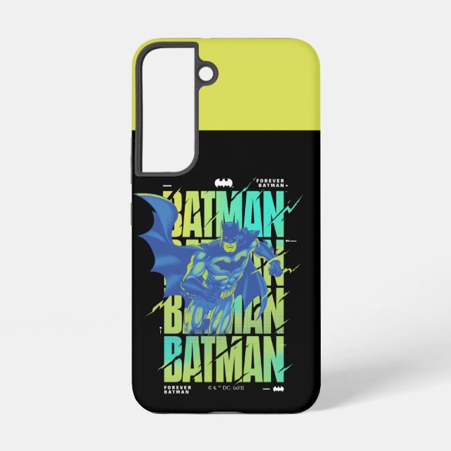 Electric Up Batman läuft durch Typografie Samsung Galaxy Hülle (Rückseite)