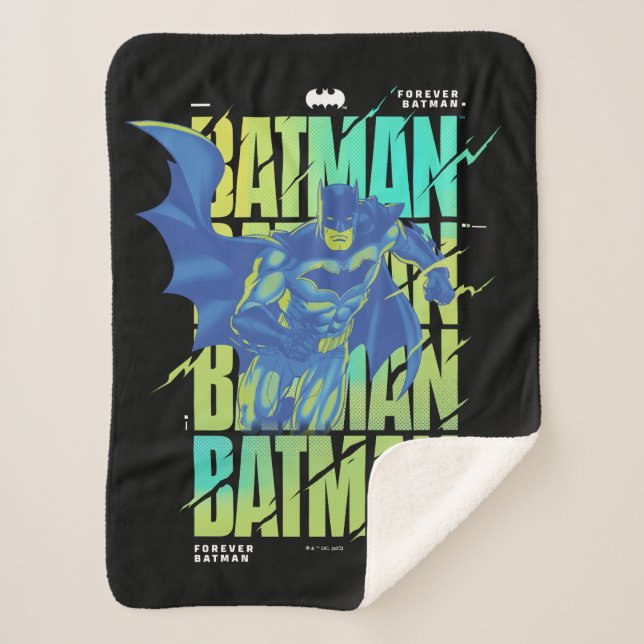 Electric Up Batman läuft durch Typografie Sherpadecke (Vorderseite)