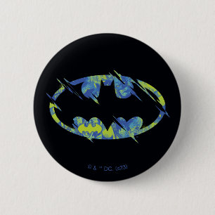 Electric Up Batman Symbol Button