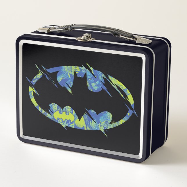 Electric Up Batman Symbol Metall Brotdose (Vorderseite)