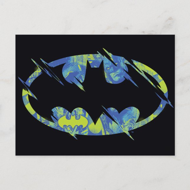 Electric Up Batman Symbol Postkarte (Vorderseite)